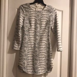 White Reptile Print Bodycon Dress